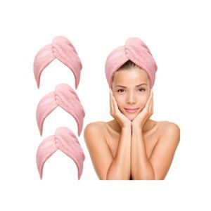 4PCS Rapid Fast Drying Hair Absorbent Microfiber Towel Turban Wrap Soft Shower